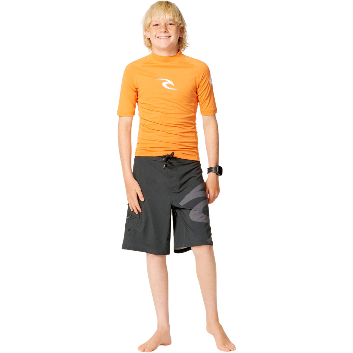 2026 Camisola De Lycra De Manga Curta Junior Waves UPF Da Rip Curl , Modelo 136BRV - Vitamin C